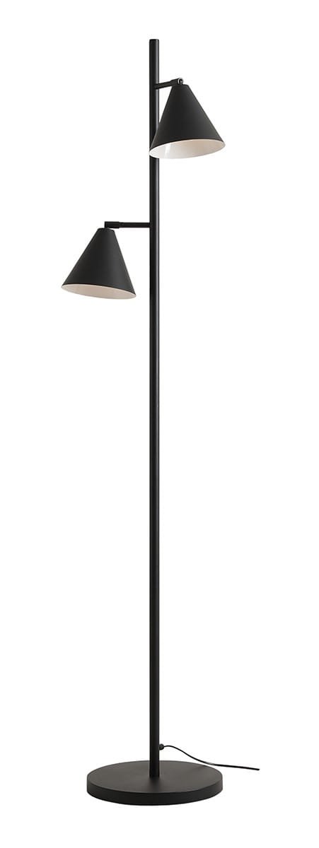 Golvlampa Form 2 Metall Svart