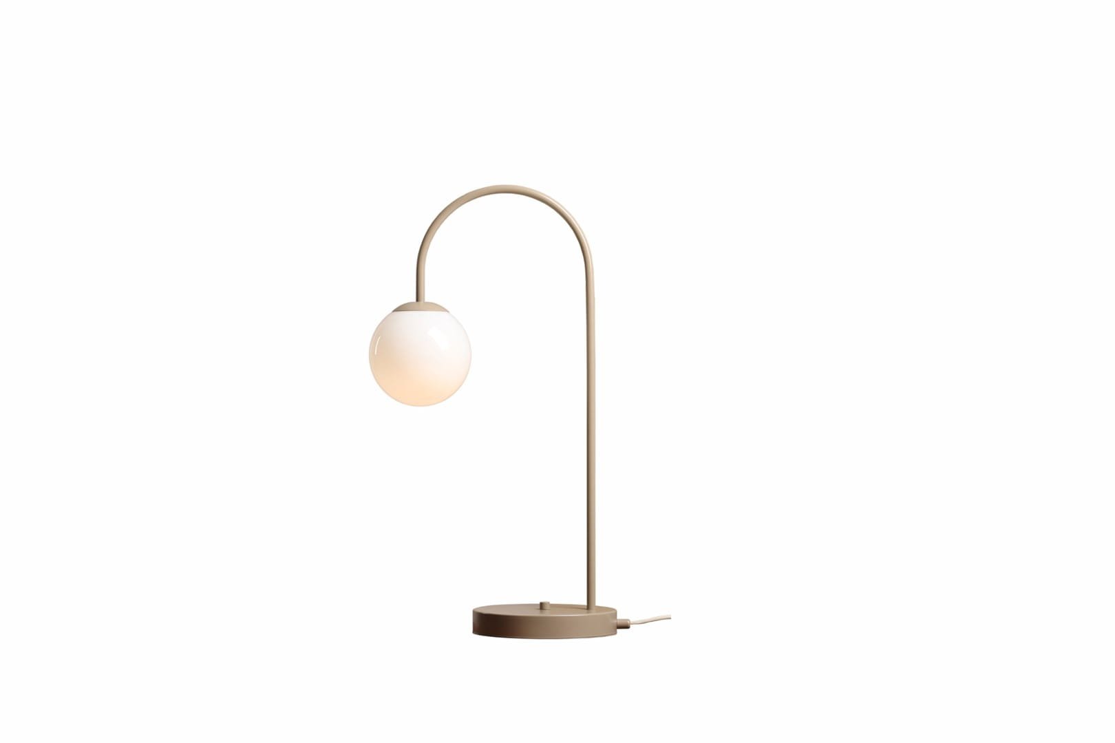 Una skrivbordslampa metall beige