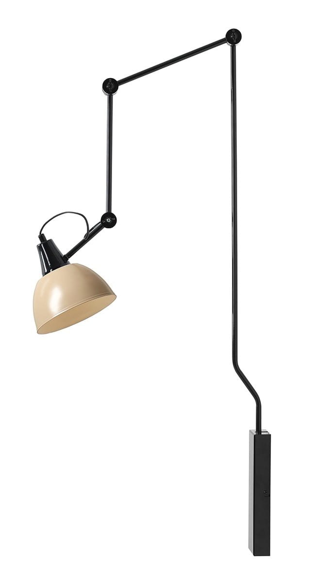Aida vägglampa i blank metall, beige
