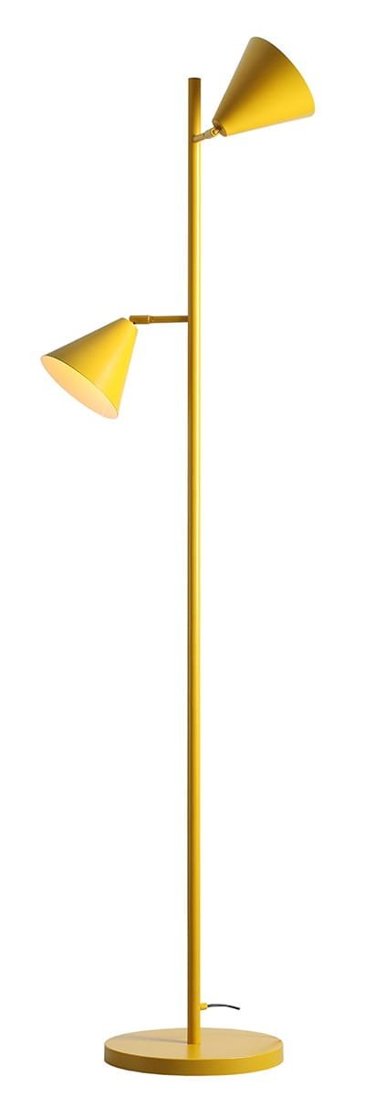 Golvlampa Form 2 Metall Senapsgrå
