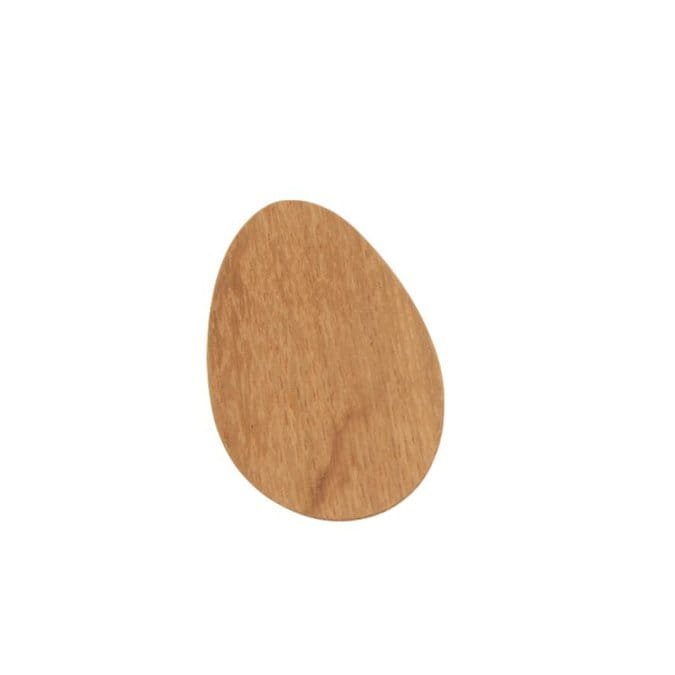Pebble Mini 58 Möbelknopp Trä Ek Hård Olja Färglös Blank (Vänster)
