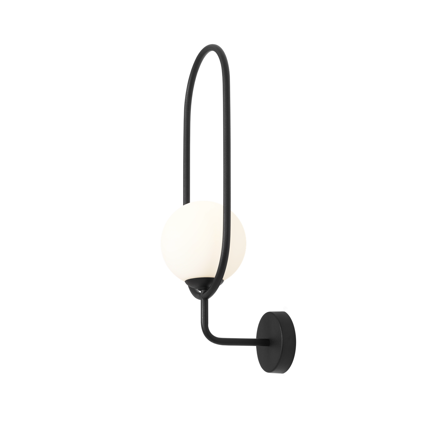 Riva metall svart vägglampa