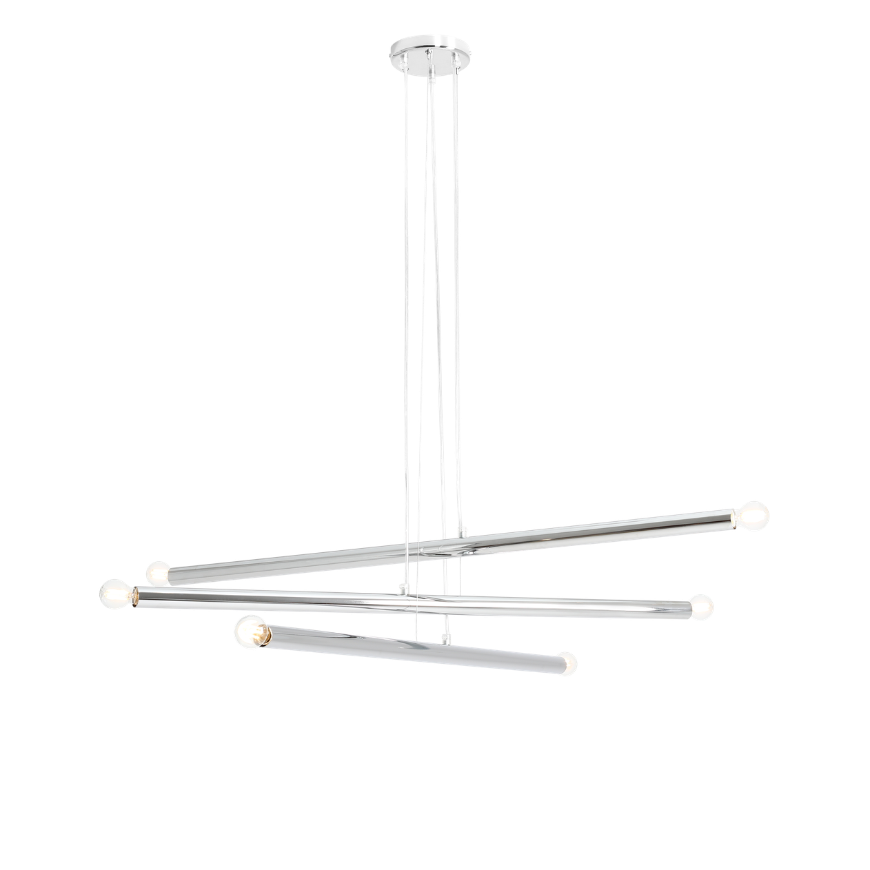 Tubo 6 metall silver krom hänglampa
