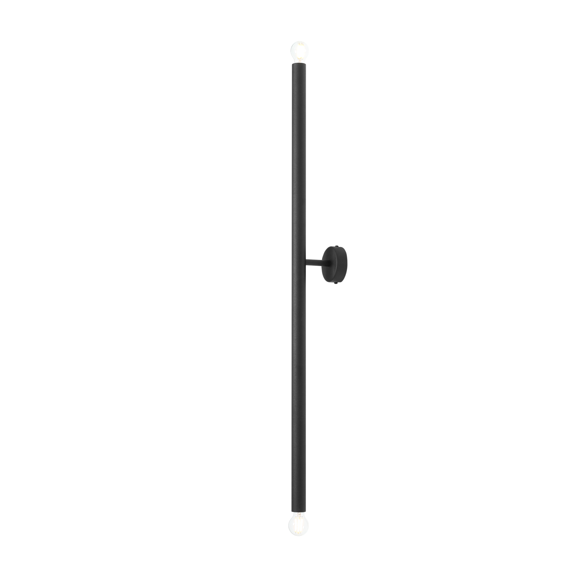 Tubo 2 L Vägglampa Metall Svart