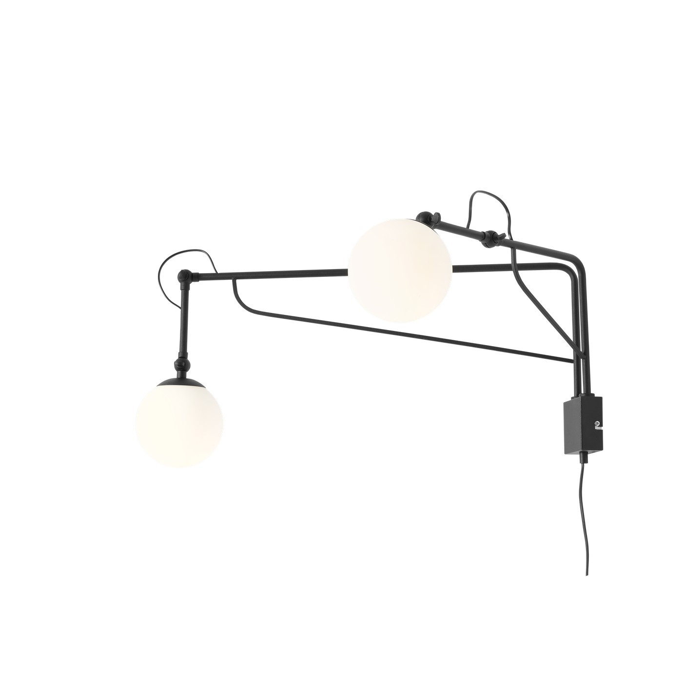 Soho Glass 2 Metall Svart Vägglampa