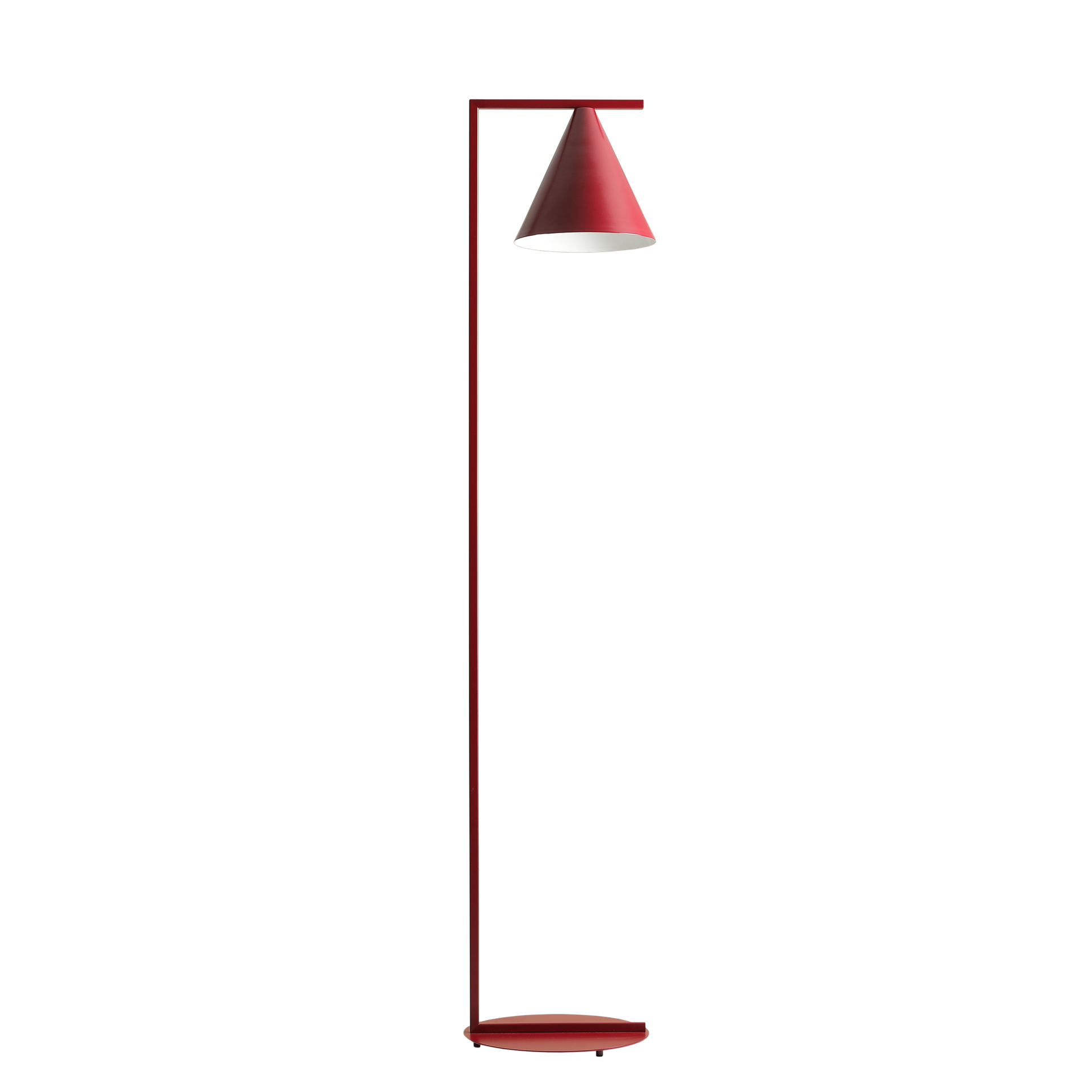 Golvlampa Form Metal Vinröd