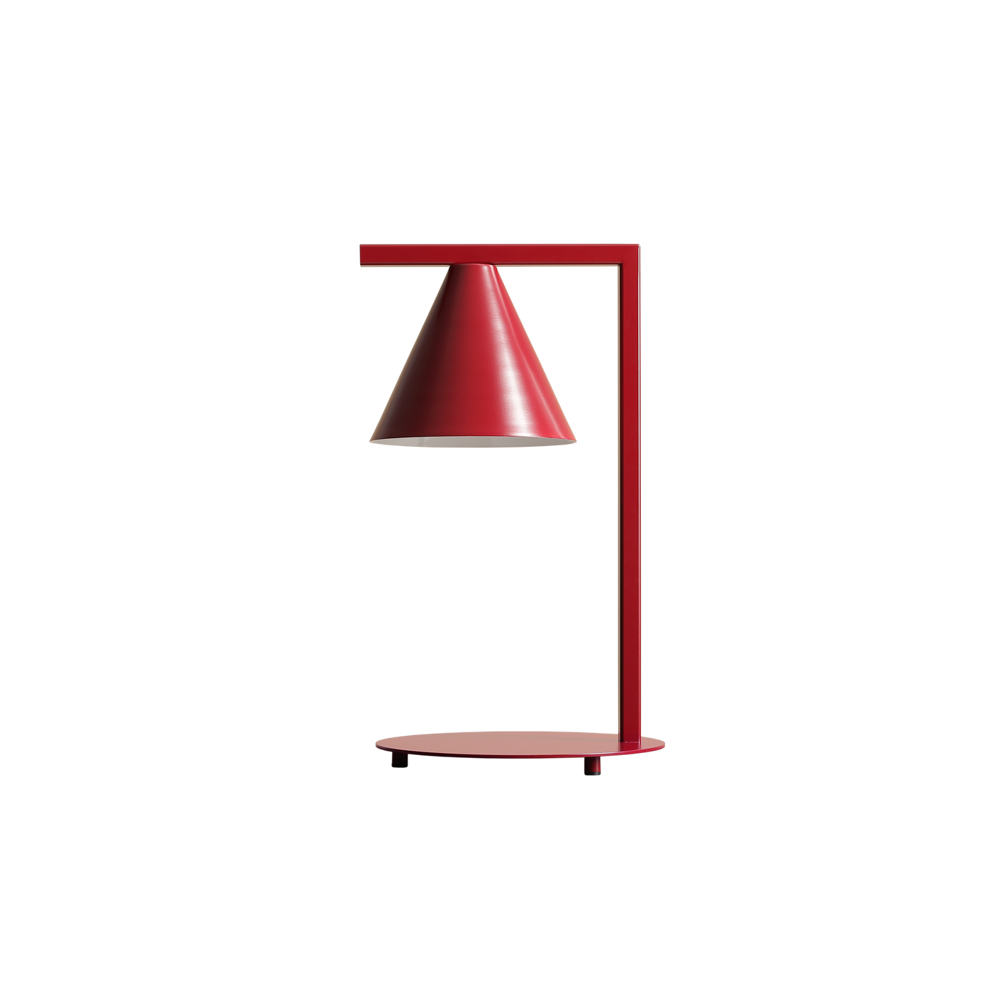Skrivbordslampa Form Metall Vinröd