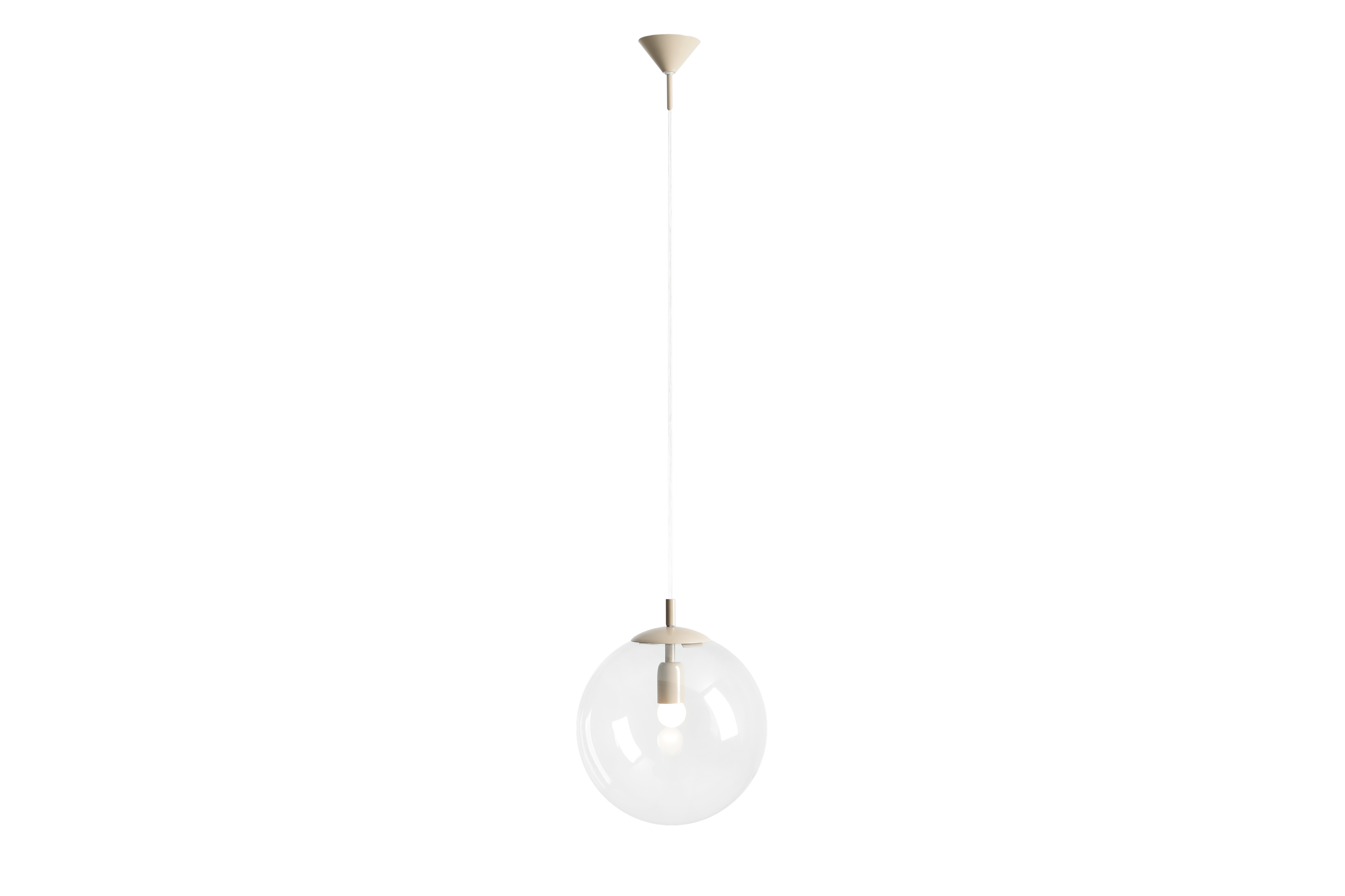 Globe metall beige hänglampa
