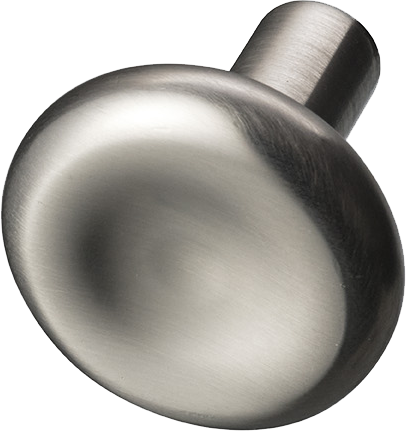 Möbelknopp Bean 30, mässing, borstad nickel