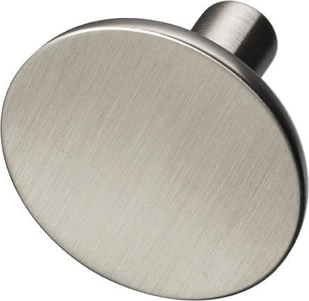 Möbelknopp Pastille 37, mässing, borstad nickel