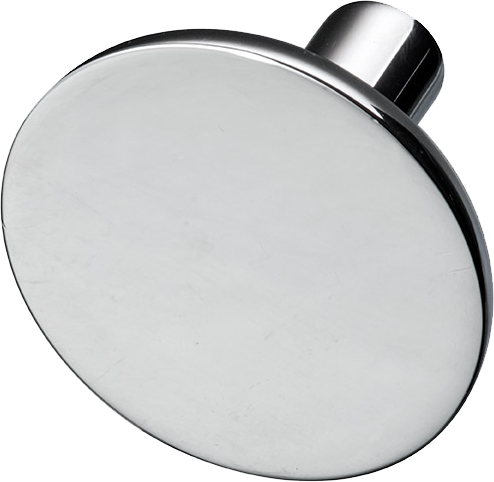Möbelknopp Pastille 37, mässing, silver, krom
