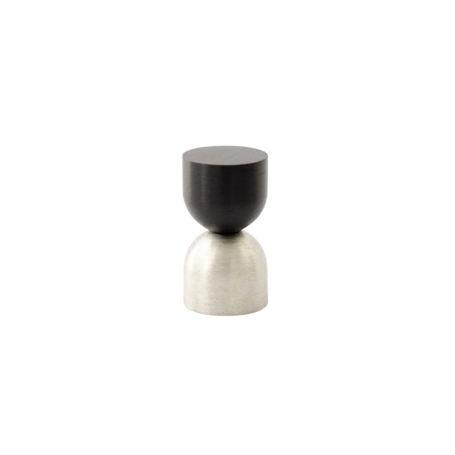 Kokeshi Mix 1832 Möbelknopp Svart Aluminium med Borstat Stål