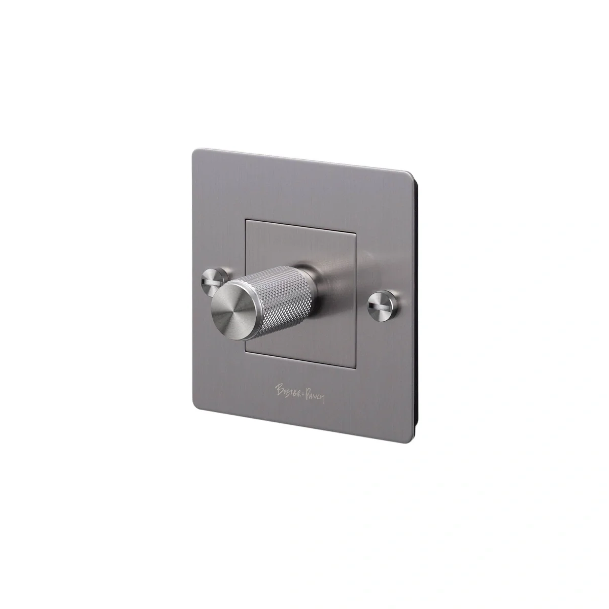 LED Cross 1G 250W Stål Silver Europeisk Standarddimmer med Logotyp