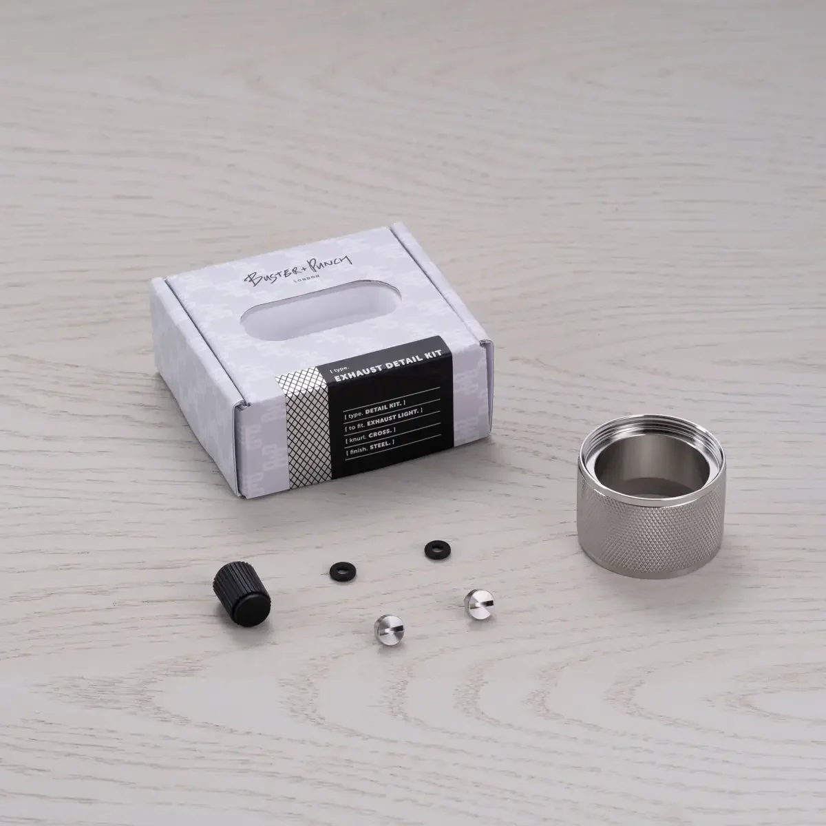 Kit de luminária decorativa Exhaust Detail Cross Steel Silver