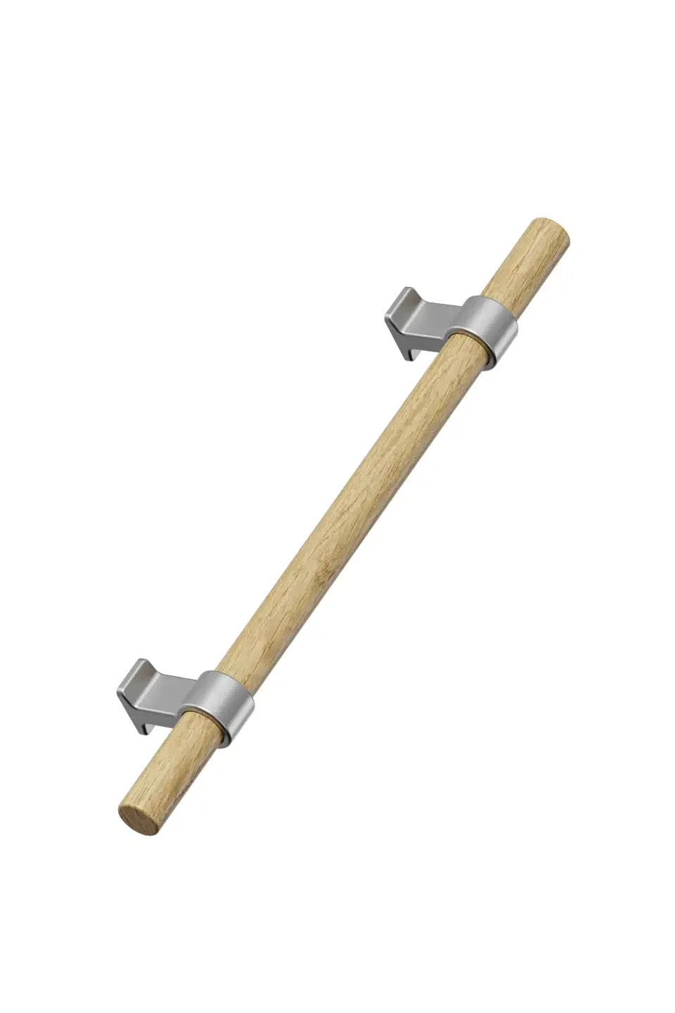 Bond Wood avlångt möbelhandtag 2x544 Trä Ek Silver