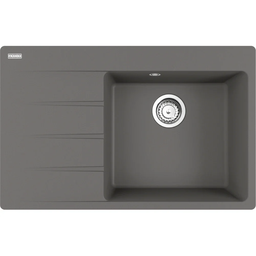 Évier de cuisine Centro CNG 611-78, égouttoir à gauche, gris pierre Fragranite