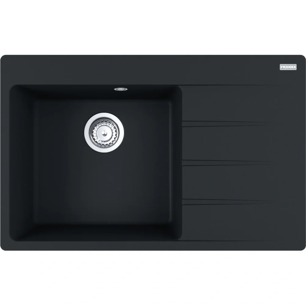 Centro CNG 611-78 diskho, höger avrinning, Fragranite Black Matte