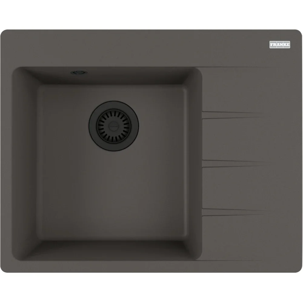Évier de cuisine Centro CNG 611-62, égouttoir à droite, Fragranite, gris ardoise avec noir