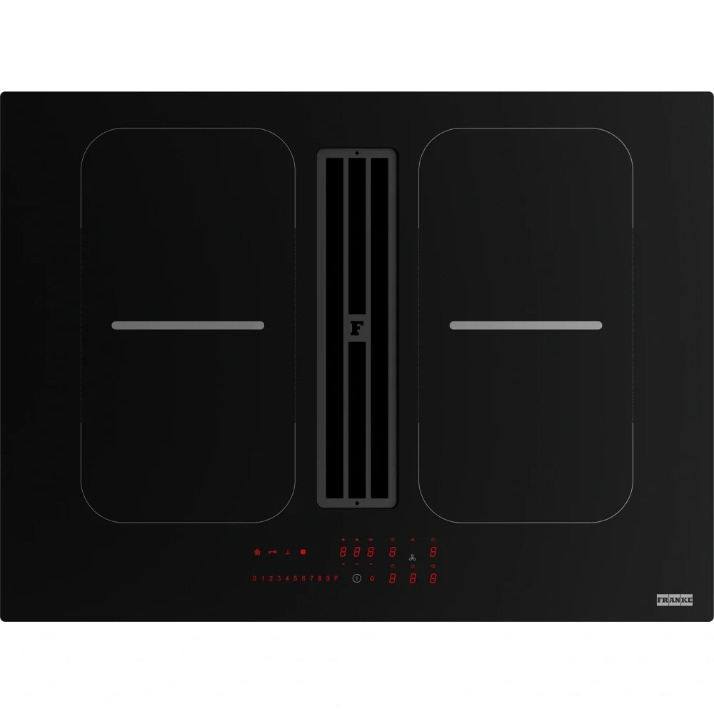 Induktionshäll med integrerad fläkt Smart 2gether FSM 7081R Svart glas