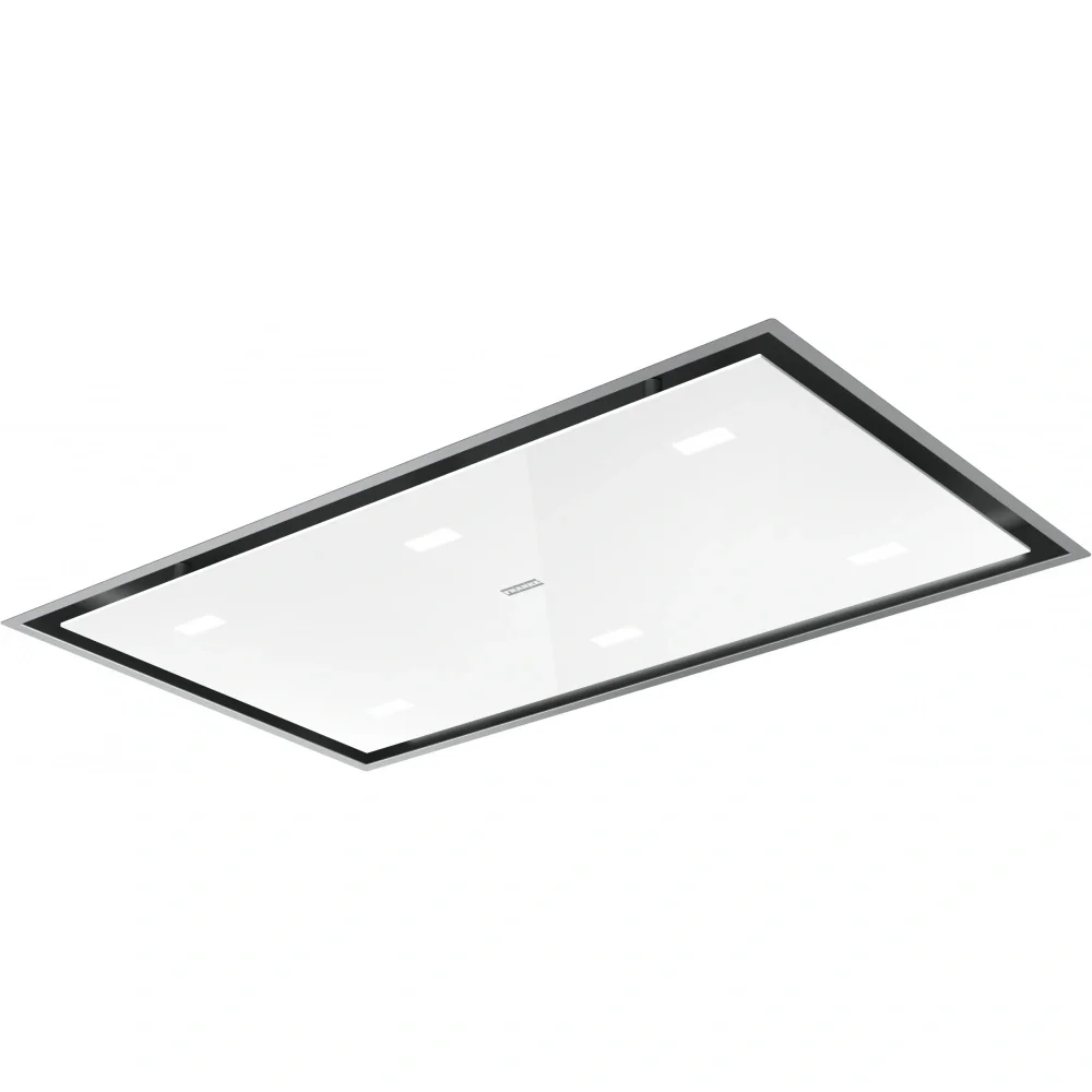Hotte de plafond Maris FCMA 90 en acier inoxydable avec verre blanc