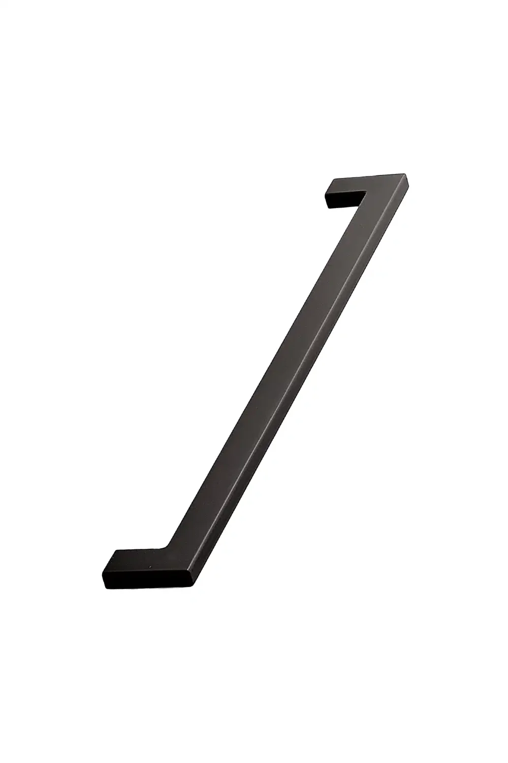 Platt 256 avlångt möbelhandtag, metall, svart