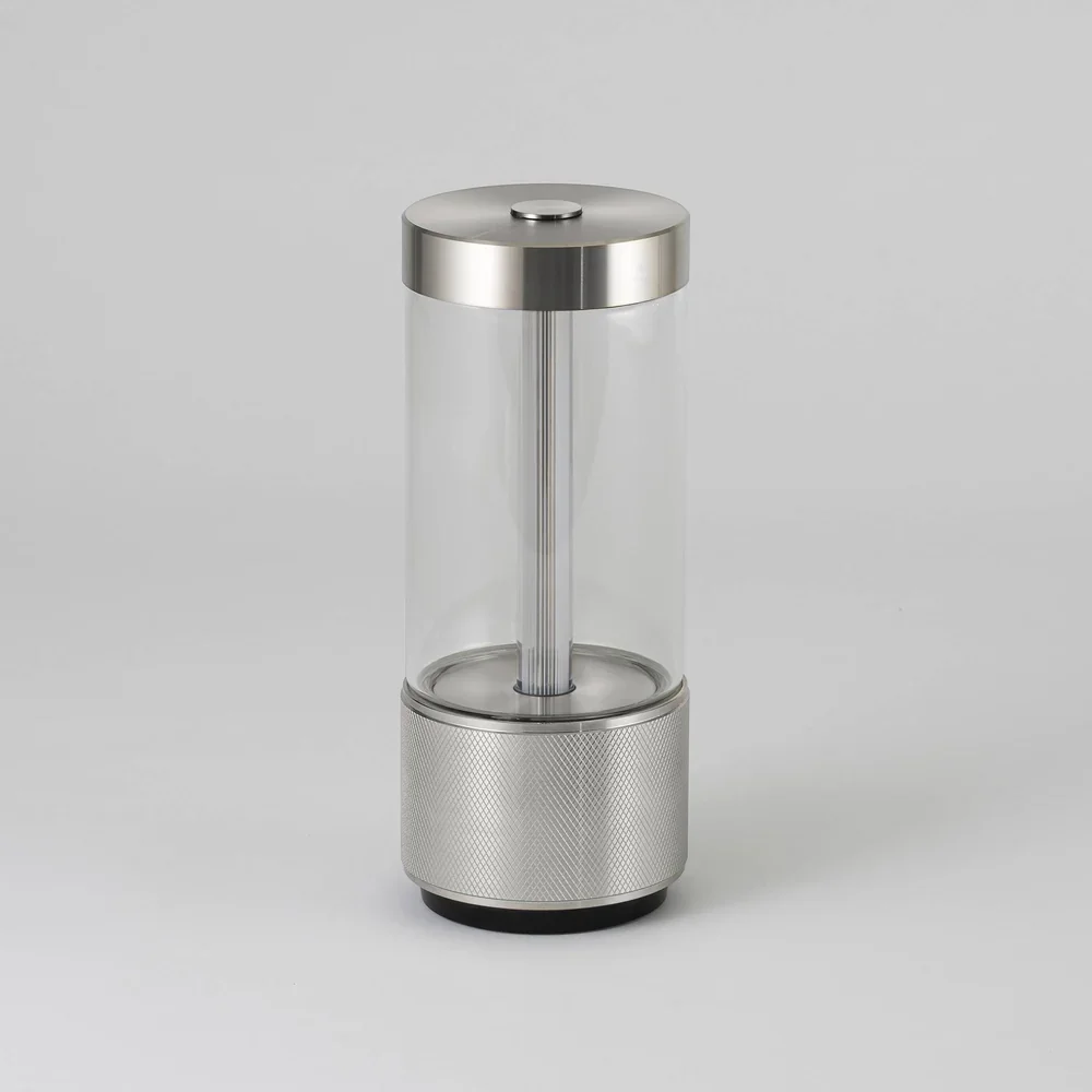 Bärbar takeaway-lampa stål silver