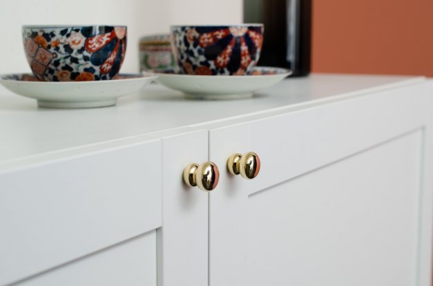 Bubble 20 möbelknopp i polerad mässing