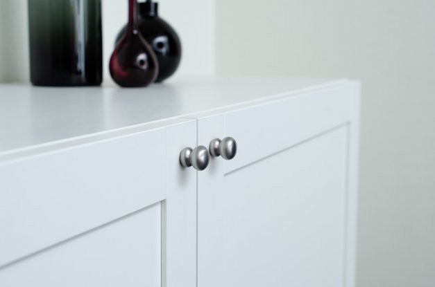 Bubble 20 möbelknopp, borstat rostfritt stål