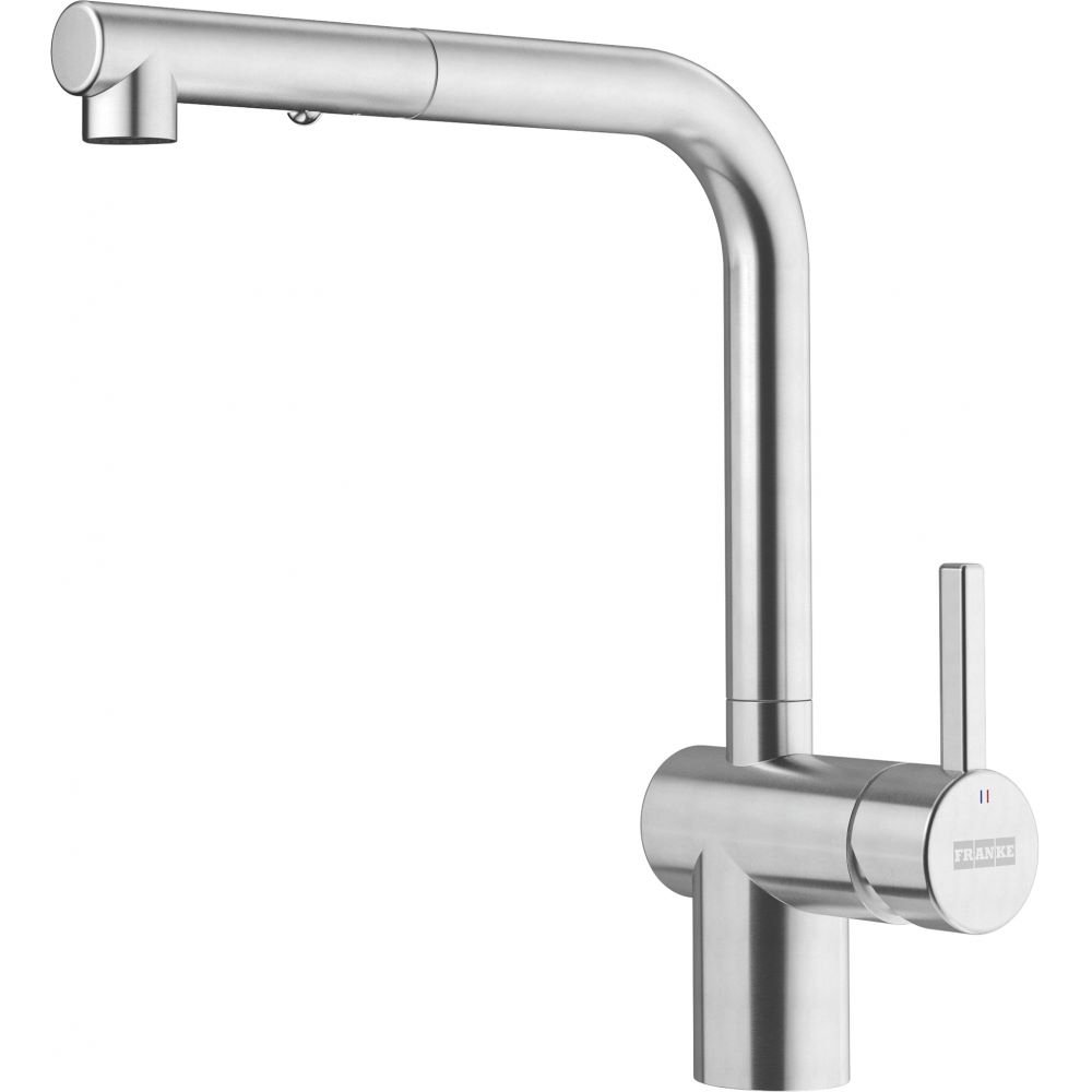 Robinet de cuisine extractible Atlas Neo en acier argenté