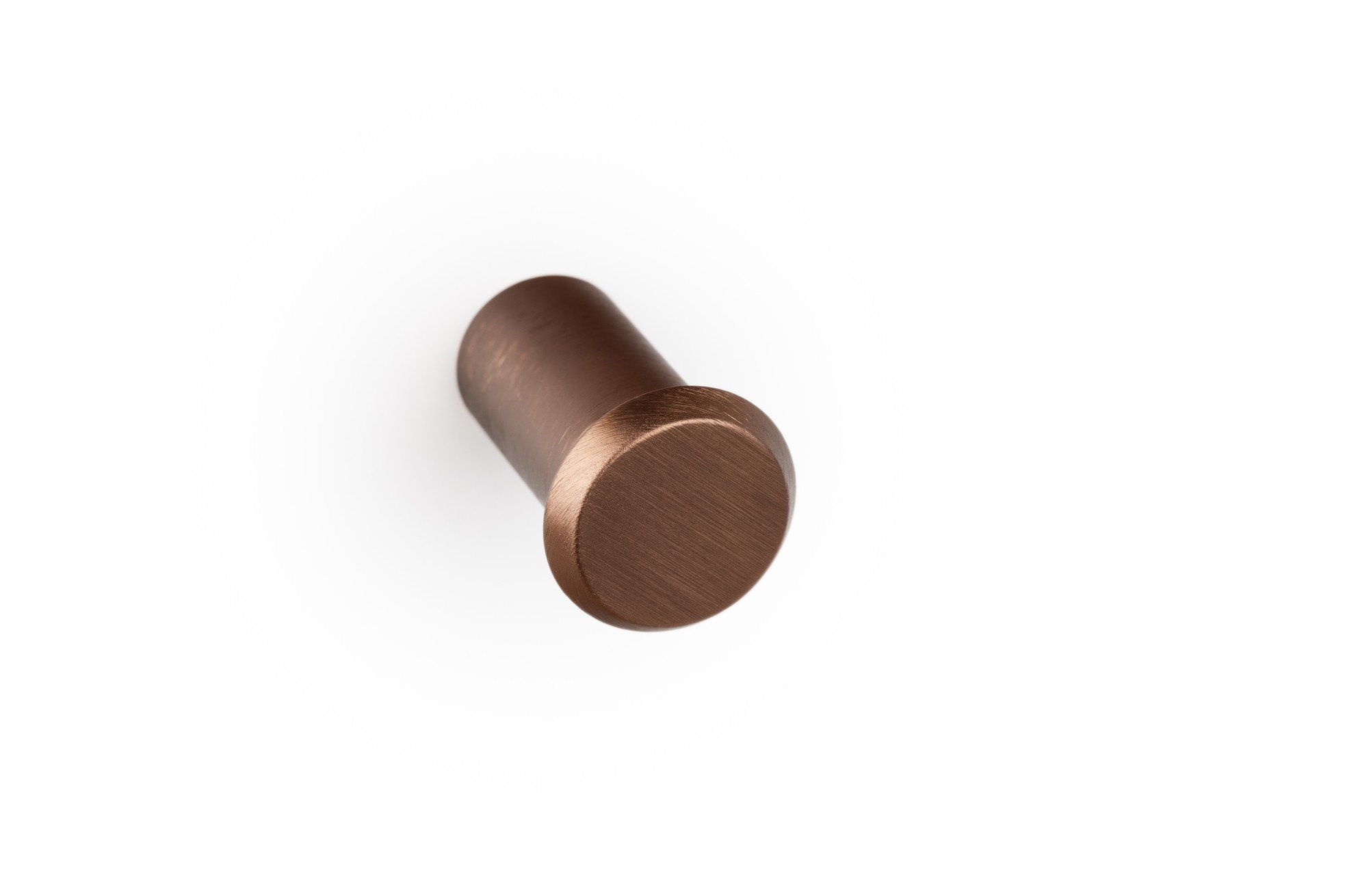 Bouton de meuble en aluminium Fase 23, brun brossé