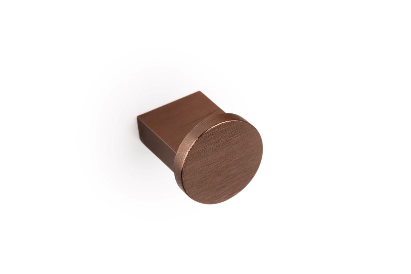 Bouton de meuble Nexx 25 en aluminium, brun brossé